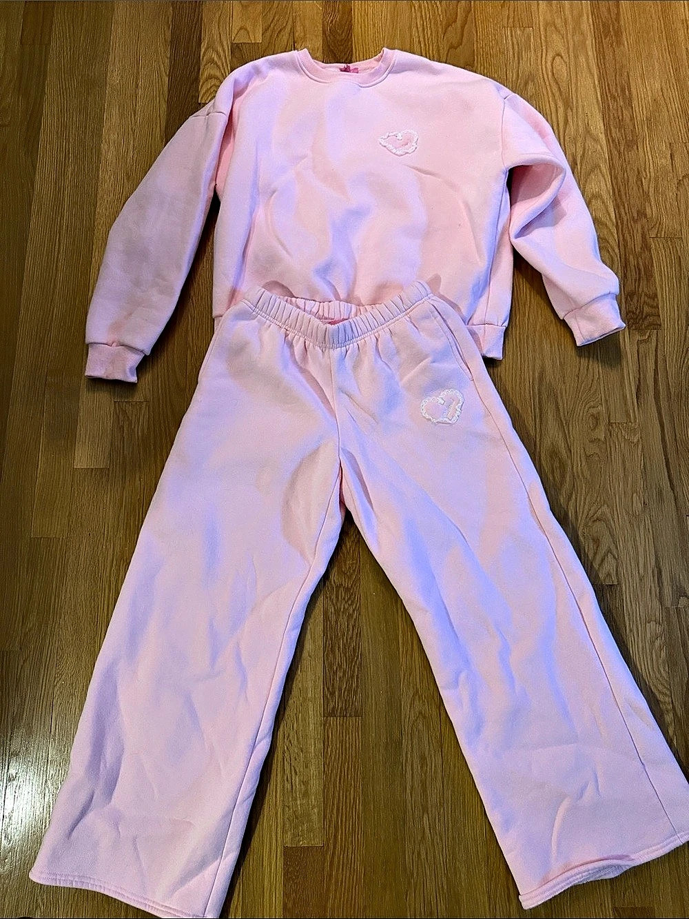 Edikted Pink Sweatshirt & Pants Set Like New